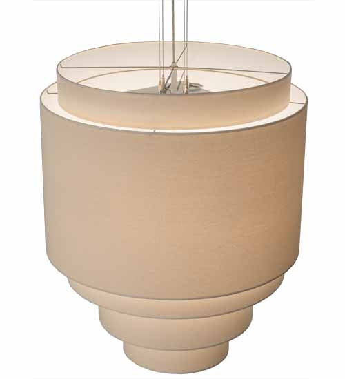 2nd Ave Lighting Cilindro 31" Wide 5 Tier Textrene Pendant in Antique Copper Finish
