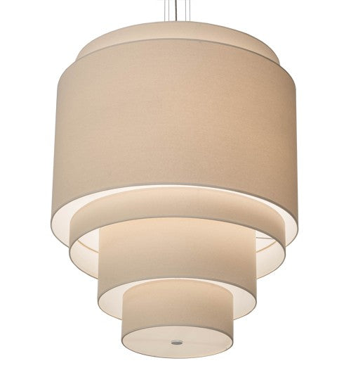 2nd Ave Lighting Cilindro 31" Wide 5 Tier Textrene Pendant in Antique Copper Finish
