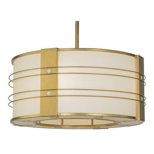 2nd Ave Lighting Cilindro 32" Touro Pendant With Gold Leaf Finish