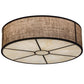 2nd Ave Lighting Cilindro 36" Burlap Textrene Flushmount With Oil Rubbed Bronze Finish