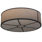 2nd Ave Lighting Cilindro 36" Burlap Textrene Flushmount With Oil Rubbed Bronze Finish