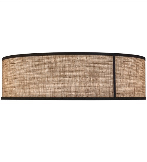 2nd Ave Lighting Cilindro 36" Burlap Textrene Flushmount With Oil Rubbed Bronze Finish