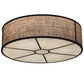 2nd Ave Lighting Cilindro 36" Burlap Textrene Flushmount With Oil Rubbed Bronze Finish