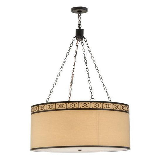 2nd Ave Lighting Cilindro 36" Circle X Textrene Pendant in Timeless Bronze Finish