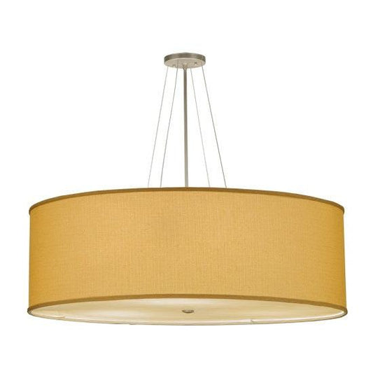 2nd Ave Lighting Cilindro 36" Honey Bombay Textrene Semi-Flushmount With Natural Aluminum Finish