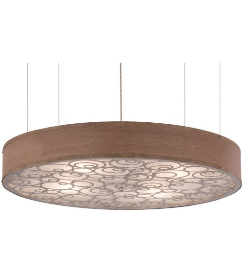 2nd Ave Lighting Cilindro 36" Spiral Pendant in Nickel Finish