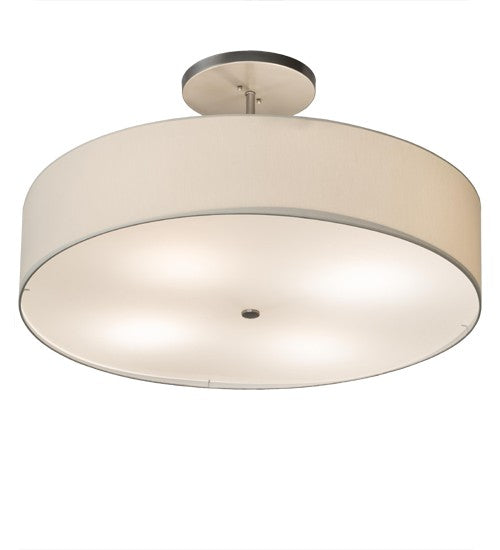 2nd Ave Lighting Cilindro 36" Textrene Semi-Flushmount in Nickel Finish