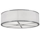 2nd Ave Lighting Cilindro 36" White Textrene Flushmount in Extremem Chrome Finish