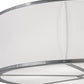 2nd Ave Lighting Cilindro 36" White Textrene Flushmount in Extremem Chrome Finish