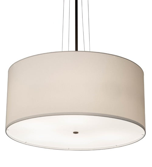 2nd Ave Lighting Cilindro 36" White Textrene Pendant in Oil Rubbed Bronze Finish