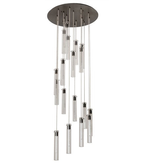2nd Ave Lighting Cilindro 36" Wide 18 LT Cascading Pendant in Timeless Bronze
