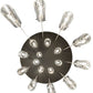 2nd Ave Lighting Cilindro 36" Wide 18 LT Cascading Pendant in Timeless Bronze