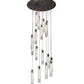 2nd Ave Lighting Cilindro 36" Wide 18 LT Cascading Pendant in Timeless Bronze