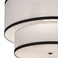 2nd Ave Lighting Cilindro 36" Wide 2 Tier Textrene Pendant in Oil Rubbed Bronze Finish
