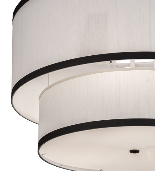 2nd Ave Lighting Cilindro 36" Wide 2 Tier Textrene Pendant in Oil Rubbed Bronze Finish