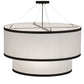 2nd Ave Lighting Cilindro 36" Wide 2 Tier Textrene Pendant in Oil Rubbed Bronze Finish