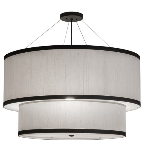 2nd Ave Lighting Cilindro 36" Wide 2 Tier Textrene Pendant in Oil Rubbed Bronze Finish