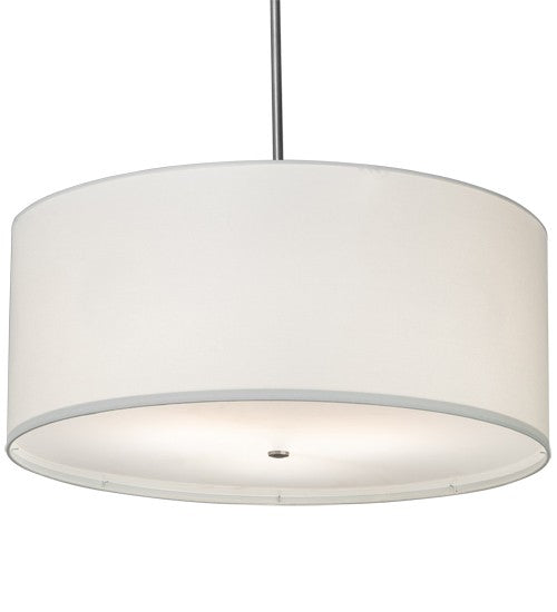 2nd Ave Lighting Cilindro 36" Wide Textrene Pendant in Brushed Nickel Powder Coat Finish