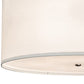 2nd Ave Lighting Cilindro 36" Wide Textrene Semi-Flushmount in Nickel Finish