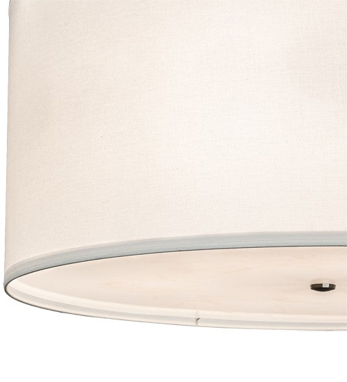 2nd Ave Lighting Cilindro 36" Wide Textrene Semi-Flushmount in Nickel Finish