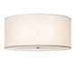 2nd Ave Lighting Cilindro 36" Wide Textrene Semi-Flushmount in Nickel Finish