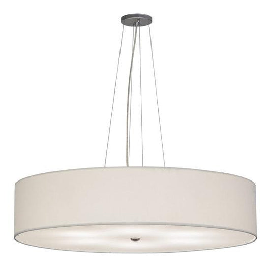 2nd Ave Lighting Cilindro 36" Wide White Textrene Pendant With Nickel Finish