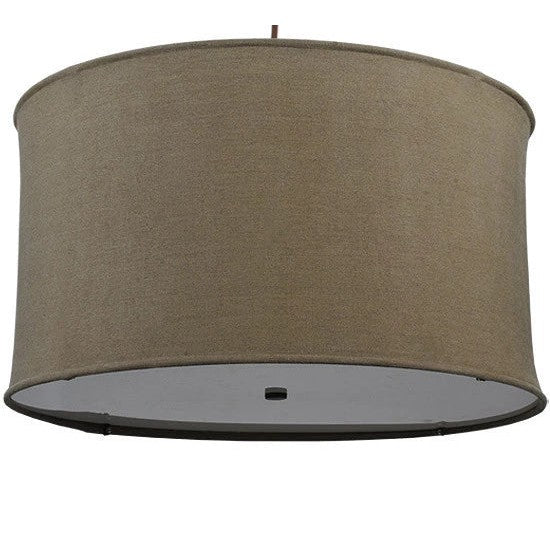 2nd Ave Lighting Cilindro 37" 8-Light E26 Base Brulap Textrene Timeless Bronze Pendant Light