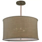 2nd Ave Lighting Cilindro 37" 8-Light E26 Base Brulap Textrene Timeless Bronze Pendant Light