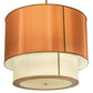 2nd Ave Lighting Cilindro 40" Wide Textrene Two Tier Pendant in Metallic Gold Finish