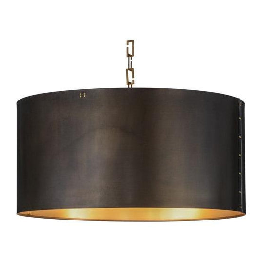 2nd Ave Lighting Cilindro 42" Campbell Pendant in Craftsman Brown Brushed Brass