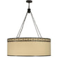 2nd Ave Lighting Cilindro 42" Circle X Textrene Pendant in Timeless Bronze