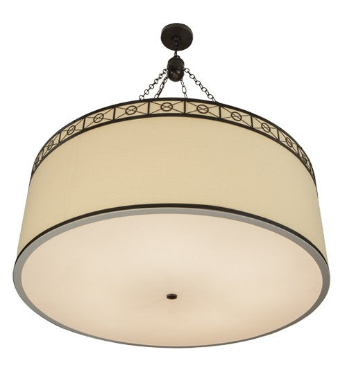 2nd Ave Lighting Cilindro 42" Circle X Textrene Pendant in Timeless Bronze