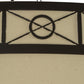 2nd Ave Lighting Cilindro 42" Circle X Textrene Pendant in Timeless Bronze