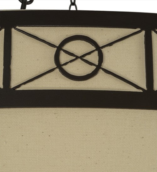 2nd Ave Lighting Cilindro 42" Circle X Textrene Pendant in Timeless Bronze