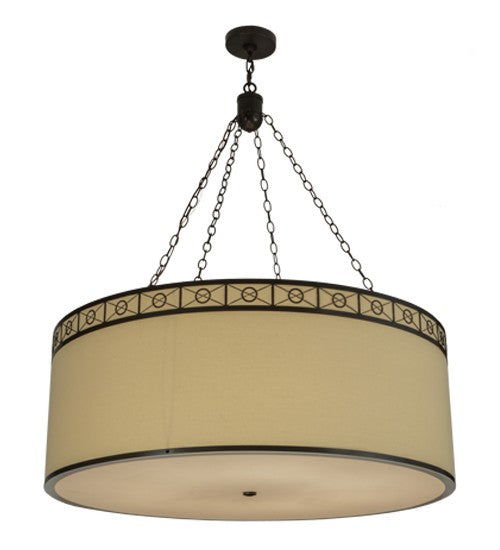 2nd Ave Lighting Cilindro 42" Circle X Textrene Pendant in Timeless Bronze