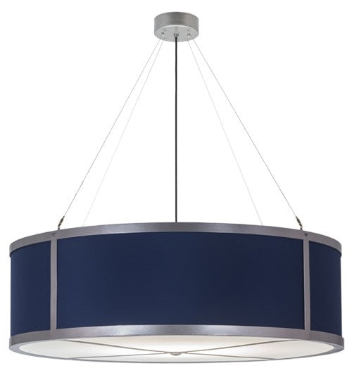 2nd Ave Lighting Cilindro 42" Textrene Pendant in Brushed Nickel Finish