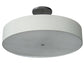2nd Ave Lighting Cilindro 42" Textrene Semi-Flushmount With Nickel Finish