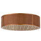 2nd Ave Lighting Cilindro 44" Gator Flushmount With Transparent Copper Finish