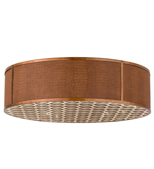 2nd Ave Lighting Cilindro 44" Gator Flushmount With Transparent Copper Finish