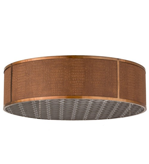 2nd Ave Lighting Cilindro 44" Gator Flushmount With Transparent Copper Finish