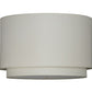 2nd Ave Lighting Cilindro 44" Wide 2 Tier White Textrene Flushmount