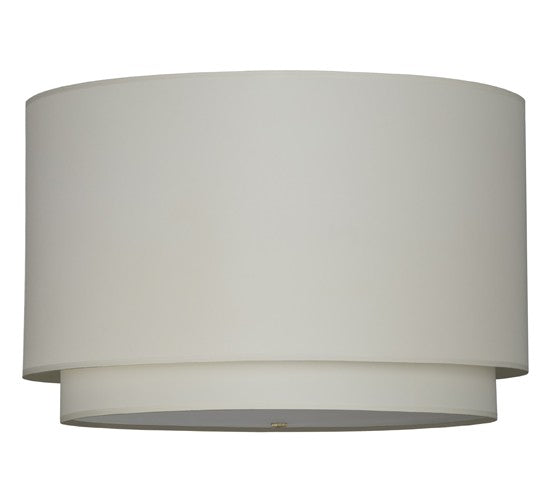 2nd Ave Lighting Cilindro 44" Wide 2 Tier White Textrene Flushmount