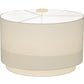 2nd Ave Lighting Cilindro 44" Wide 2 Tier White Textrene Flushmount