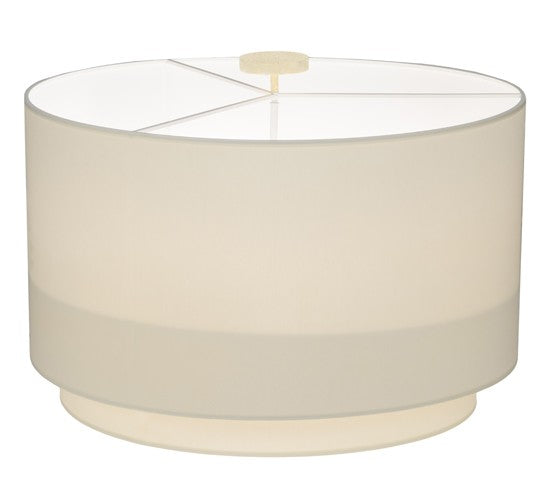 2nd Ave Lighting Cilindro 44" Wide 2 Tier White Textrene Flushmount