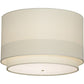 2nd Ave Lighting Cilindro 44" Wide 2 Tier White Textrene Flushmount