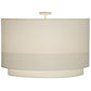 2nd Ave Lighting Cilindro 44" Wide 2 Tier White Textrene Flushmount