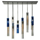 2nd Ave Lighting Cilindro 48" Long 15 LT Cascading Pendant in Nickel Finish