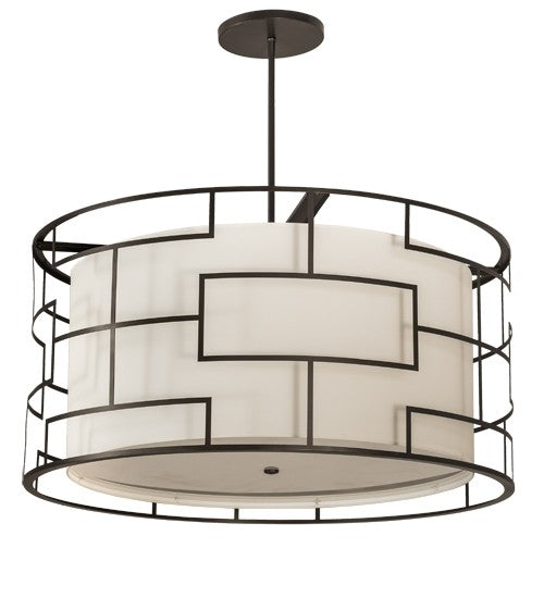 2nd Ave Lighting Cilindro 48" Mosaic Pendant in Brass Finish