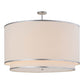 2nd Ave Lighting Cilindro 48" Natural Textrene Pendant in Nickel Finish