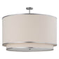 2nd Ave Lighting Cilindro 48" Natural Textrene Pendant in Nickel Finish